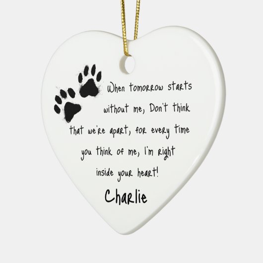 ペットロス記念碑 |個々のページ印刷 セラミックオーナメント (左)