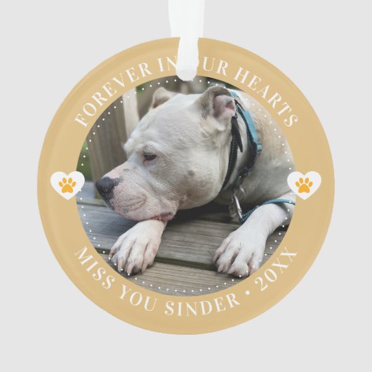 ペットロス記念記念記念記念モダン写真 オーナメント (裏面)
