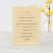 ペットロス・ドッグのグループからの貢献詩 カード (黄色い花)