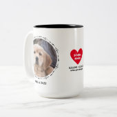 ペットロス・ドッグ記念記念キープサケ2写真カスタム2 ツートーンマグカップ (正面左)