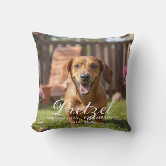 ペットロス ペットお悔やみ メモリアル 愛犬 クッション (正面)