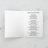 ペットロス(男性)、悔やみや弔慰折り畳みカード5" x 7" カード (内部)