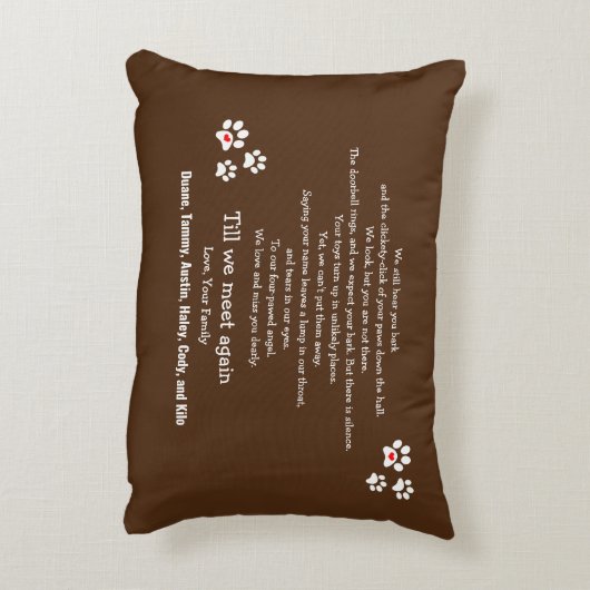 ペットロパーソナライズされたスを追加 アクセントクッション (裏面(縦))