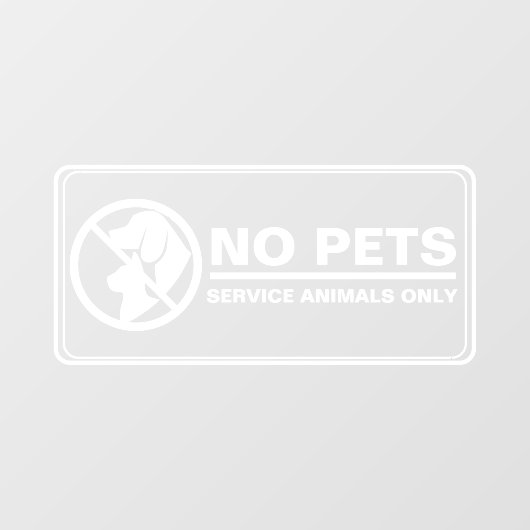ペット不可 介助動物のみのお客様へ ウィンドウサイン (シート)