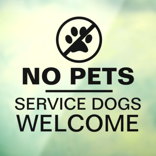 ペット不可 介助犬歓迎 ビジネス ガラス ウィンドウサイン (シート3)