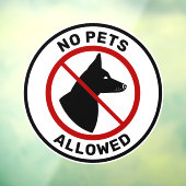 ペット不可 犬のイラスト ウィンドウサイン (シート3)