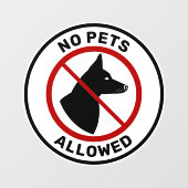 ペット不可 犬のイラスト ウィンドウサイン (シート)