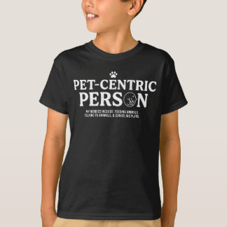 ペット中心の人 Tシャツ