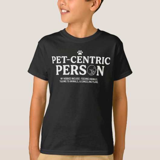 ペット中心の人 Tシャツ (正面)