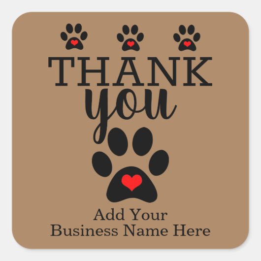 ペット事業 |犬のポーカスタムトさんステッカー スクエアシール (正面)