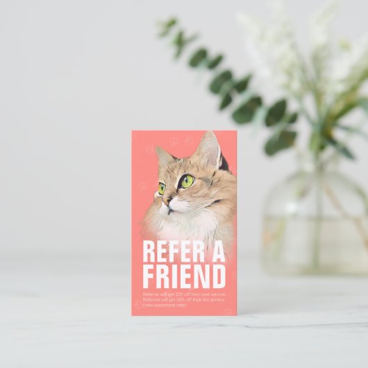 ペット介護着座入浴&グルーミング紹介カード 紹介カード (スタンド正面)