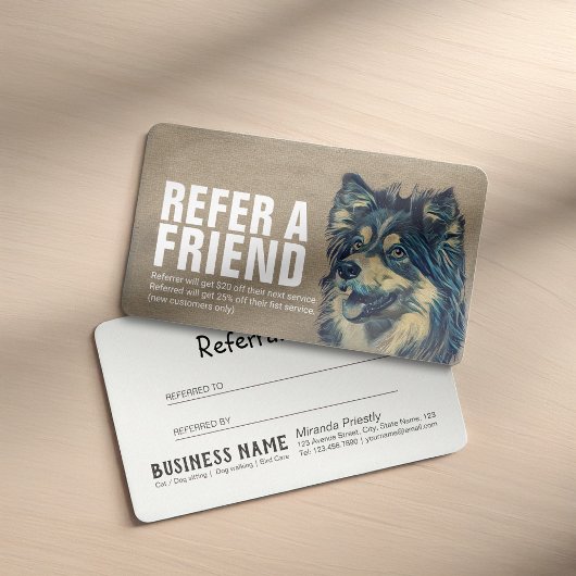 ペット介護着座入浴&グルーミング紹介カード 紹介カード