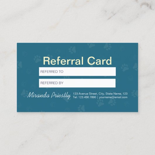 ペット介護着座入浴&グルーミング紹介カード 紹介カード (裏面)