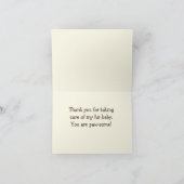 ペット介護者折り畳みサンキューカード サンキューカード (内部)