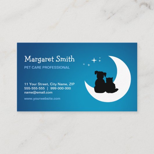 ペット付き添いのアニマル・ケアの獣医の名刺 名刺 (正面)