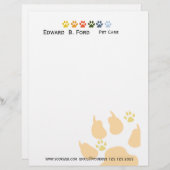 ペット付き添いのアニマル・ケアの獣医 レターヘッド (正面/裏面)