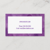 ペット付き添いのドッグウォーカーの水彩画猫のシルエット 名刺 (裏面)