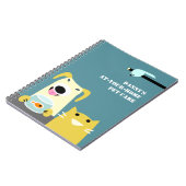 ペット付き添いのビジネス ノートブック (左側)