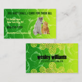 ペット付き添いの名刺 名刺 (正面/裏面)