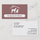 ペット付き添いの名刺 名刺 (正面/裏面)