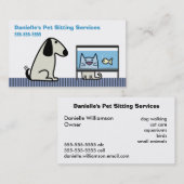 ペット付き添いの犬の猫及びアクアリウム 名刺 (正面/裏面)