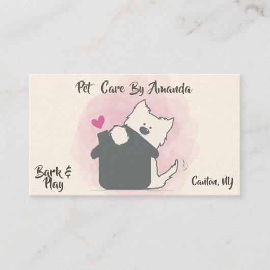 ペット付き添いの粗紡機犬の搭乗の名刺 名刺 (正面)