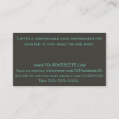 ペット付き添いの粗紡機犬の搭乗の名刺 名刺 (裏面)