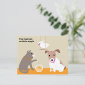 ペット付き添いの郵便はがき ポストカード (スタンド正面)