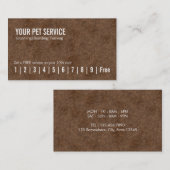 ペット付き添いペットグルーミングのドッグウォーカーのロイヤリティ ロイヤリティカード (正面/裏面)