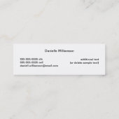 ペット付き添い犬及び猫 スキニー名刺 (裏面)