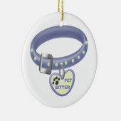 ペット付き添い(ブルーカラー) セラミックオーナメント (右)