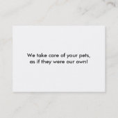 ペット付き添い 名刺 (裏面)