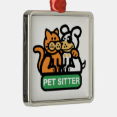ペット付き添い(猫及び犬) メタルオーナメント (右)