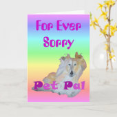 ペット仲間 カード (黄色い花)