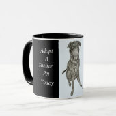 ペット保護メッセージ付きのレスキュー用マグカップ マグカップ (正面左)