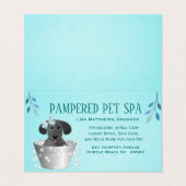 ペット入り手桶トリマー折り 名刺 (外部フラット)