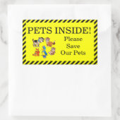 ペット入り 長方形シール (バッグ)