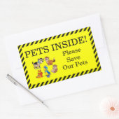 ペット入り 長方形シール (封筒)