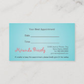 ペット入浴グルーミングブルドッグアポイントメント 予約カード (裏面)