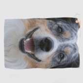 ペット写真のカスタマイズ追加 ゴルフタオル (横)