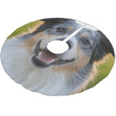 ペット写真のカスタマイズ追加 ブラッシュドポリエステルツリースカート (アングル)