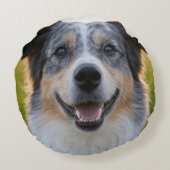 ペット写真のカスタマイズ追加 ラウンドクッション (裏面)