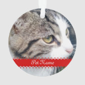 ペット写真のクリスマスのオーナメント|のアップロードあなたのイメージ オーナメント (裏面)