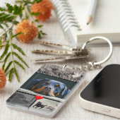 ペット写真のコラージュのハート キーホルダー (正面右)