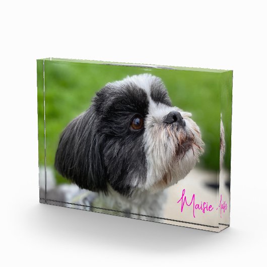 ペット写真のサイン入りフォトブロック フォトブロック (右)