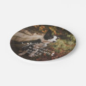 ペット写真の手の跡が永遠にハートに残る ペーパープレート (アングル)