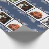 ペット写真の水の色の冬をテーマにした ラッピングペーパー (角)