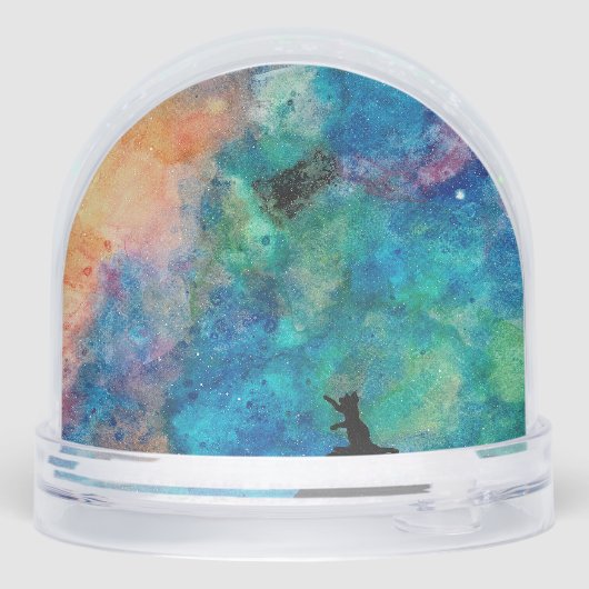 ペット写真を失った猫犬の悔やみや弔慰スノーグローブ (裏面)