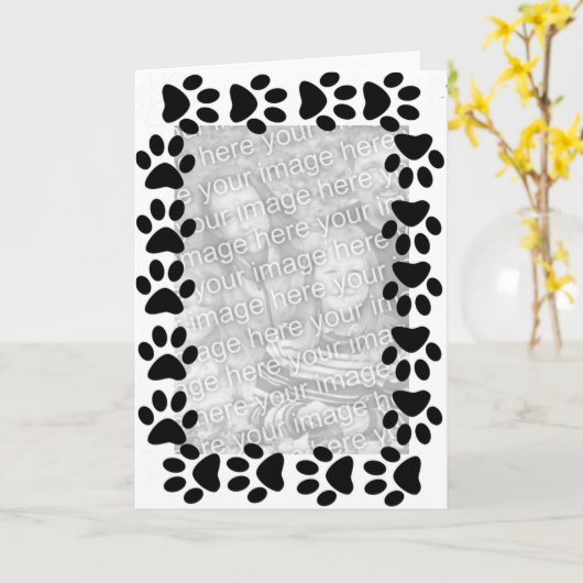 ペット写真カード カード (黄色い花)