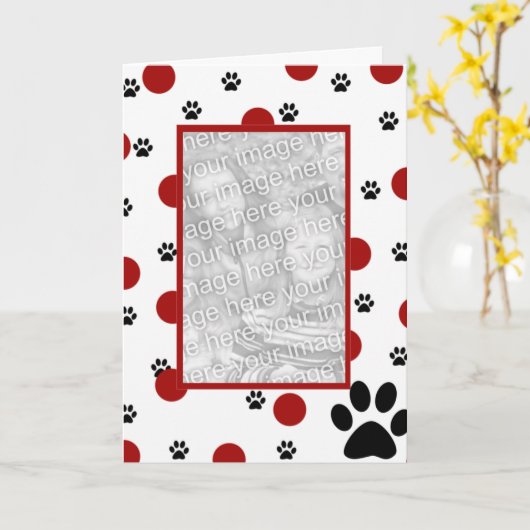 ペット写真カード カード (黄色い花)